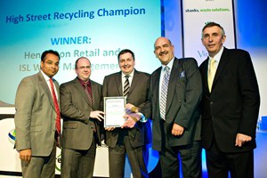 (l-r) Krishnan Guru-Murthy, host; Barry Donaghy, ISL; David Agnew, Henderson; Graham Warren, Viridor; Steve Eminton, editor of letsrecycle.com